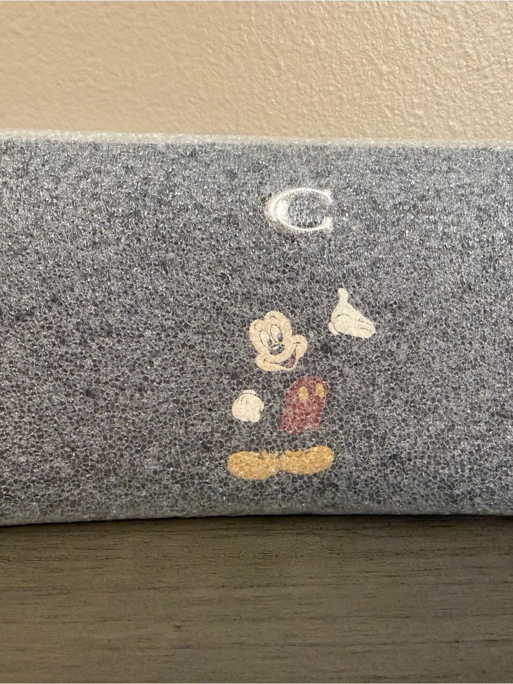 Coach Mickey Mouse Black Leather Zip Wallet - Picture 3 of 4